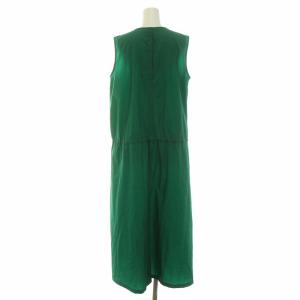 nagonstans 20AW Nyワッシャー ポケッタブルドレス ワンピース ロング ノースリーブ 38 M 緑 グリーン