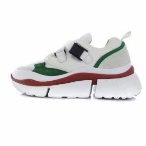 Chloe スニーカー シューズ レザー スエード 36 ホワイト CHC18A0511839V36W