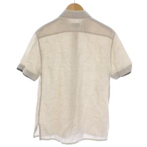 HERMES シャツ 半袖 フランス製 15 1/2 M ベージュ