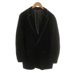 テーラードジャケット ストライプ ウール 56 ブラック