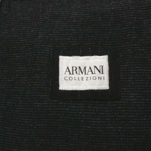 ARMANI COLLEZIONI テーラードジャケット ストライプ ウール 56 ブラック