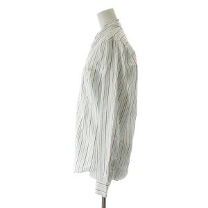 THE REAL McCOY'S THE DOUBLE DIAMOND ブラウス シャツ 長袖 ストライプ 14 S 白 ホワイト 青 ブルー 黒 ブラック