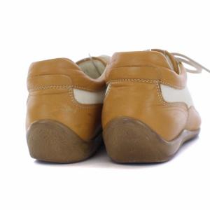 Salvatore Ferragamo スニーカー シューズ レザー キャンバス 5.5D 23cm ホワイト ブラウン