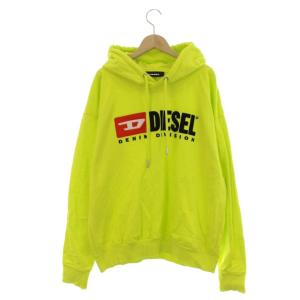 パーカー プルオーバー ロゴフーディー 刺繍 長袖 M イエロー