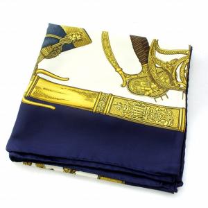 HERMES GRAND UNIFORME 壮大な制服 カレ90 スカーフ 大判 シルク 総柄 マルチカラー