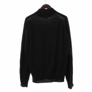 JOHN SMEDLEY 英国製 ニット 長袖 ハイネック ウール L ブラック