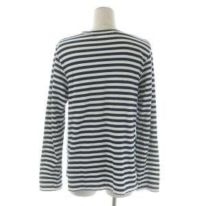 COMME des GARCONS COMME des GARCONS AD2018 Tシャツ カットソー Uネック プルオーバー 長袖 ボーダー ホワイト ネイビー