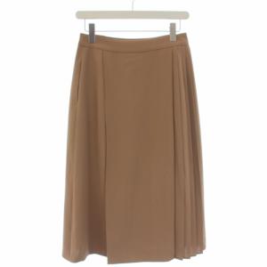 23区 20SS スムースプリーツツイルスカート ロング 34 ベージュ