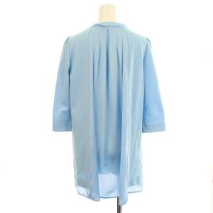 TO BE CHIC チュニック シャツ 七分袖 リボン 2 ライトブルー