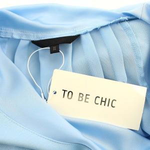 TO BE CHIC チュニック シャツ 七分袖 リボン 2 ライトブルー