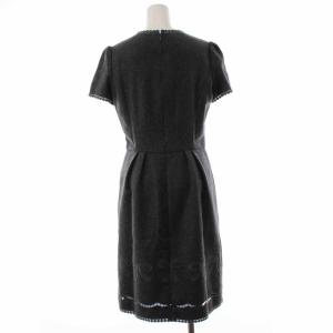 M'S GRACY 18SS ワンピース ひざ丈 半袖 リボン 38 M グレー