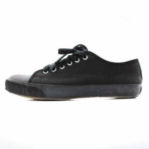 スニーカー シューズ レースアップ キャンバス 25cm ブラック