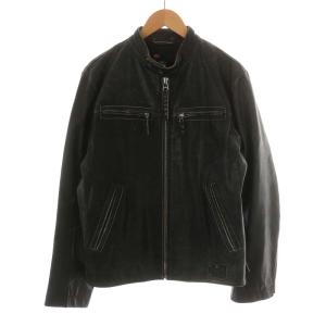 ライダースジャケット レザージャケット シングル M ブラック