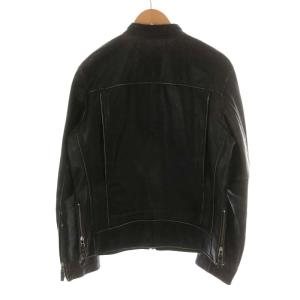 DIESEL ライダースジャケット レザージャケット シングル M ブラック