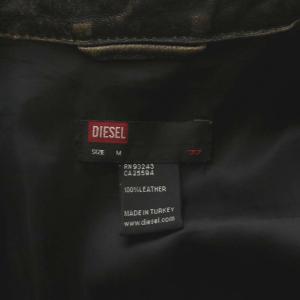 DIESEL ライダースジャケット レザージャケット シングル M ブラック