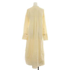 ENFOLD 21SS COブロード レイヤーシャツドレス ワンピース バンドカラー 変形 長袖 36 クリーム