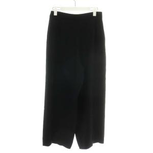 GIORGIO ARMANI LE COLLEZIONI ワイドパンツ シルク混 ジッパーフライ 42/8 ブラック