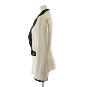 GIORGIO ARMANI テーラードジャケット シルク 46 ホワイト ブラック