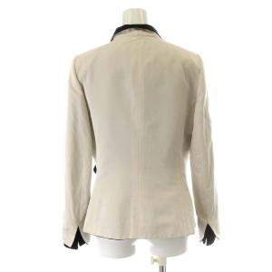 GIORGIO ARMANI テーラードジャケット シルク 46 ホワイト ブラック