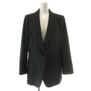 GIORGIO ARMANI スーツ セットアップ テーラードジャケット パンツ スラックス シルク 48 グレー