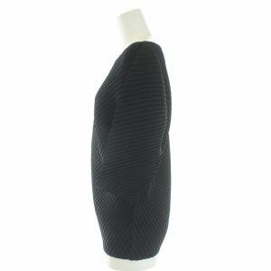 ISSEY MIYAKE プリーツカットソー アシンメトリー 2 ブラック
