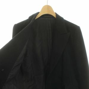 Y's ヨウジヤマモト チェスターコート アウター ミドル ニット切替 ウール アンゴラ混 1 S 黒 ブラック