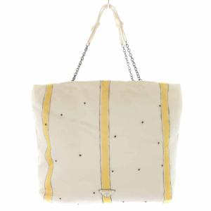 PRADA CHIFFON ANEMONE 三角プレート ハンドバッグ 花柄 ストライプ TOPAZIO