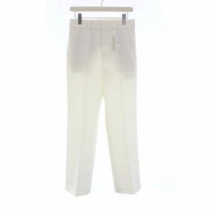 22SS ブライトツイルストレートパンツ スラックス 38 M 白 ホワイト