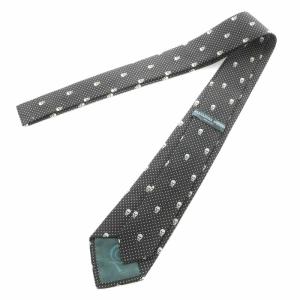 Alexander McQueen ネクタイ レギュラータイ シルク スカル ドット 水玉 刺繍 ブラック