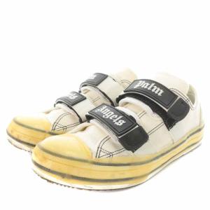 PALM ANGELS VELCRO VULCANIZED SNEAKER スニーカー ローカット キャンバス ロゴ ヴィンテージ加工 40 25cm
