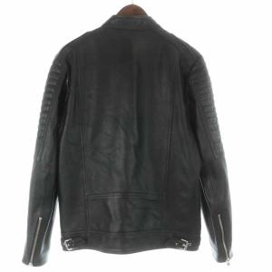 DIESEL シングルライダースジャケット シープスキン M 黒
