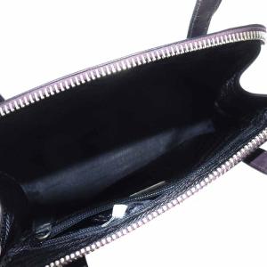 PRADA ハンドバッグ レザー ロゴ型押し 茶