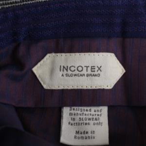 INCOTEX SLIM fit PATTERN30 SUPER100's スラックスパンツ ジップフライ グレンチェック