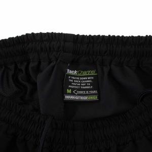 Back Channel テーパードパンツ イージー ロゴプリント ドローコード M ブラック