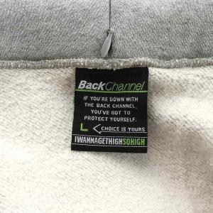 Back Channel パーカー ジップアップ フード 長袖 コットン L グレー