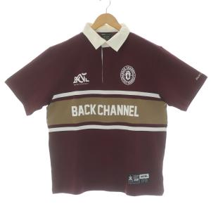 ポロシャツ 半袖 プリント L ボルドー ベージュ