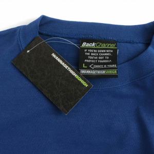 Back Channel Tシャツ カットソー トレーナー 長袖 プリント リブ L ブルー