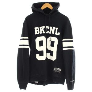 パーカー スウェット プルオーバー バックプリント L ブラック