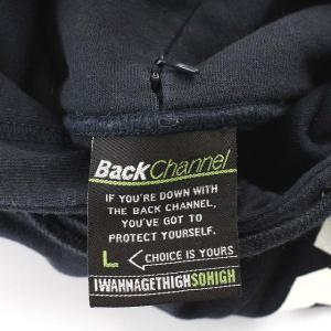 Back Channel パーカー スウェット プルオーバー バックプリント L ブラック