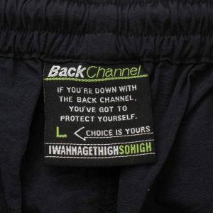 Back Channel ジョガーパンツ ナイロン ロゴ L ブラック