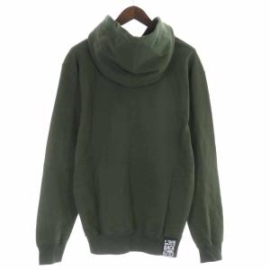 Back Channel DRIP BKCNL PULLOVER PARKA コットン ロゴプリント 長袖 M カーキ