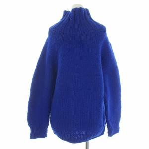 BEAMS BOY 19AW ハンドロービングタートルネックニット セーター 長袖 ブルー