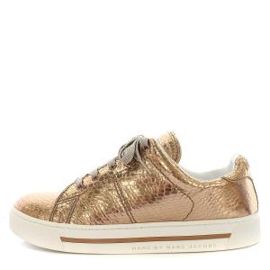 MARC by MARC JACOBS スニーカー パイソン 型押し レザー 37 ブロンズ