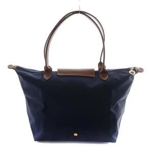 Longchamp ルプリアージュ トートバッグ ハンドバッグ ナイロン レザー ネイビー
