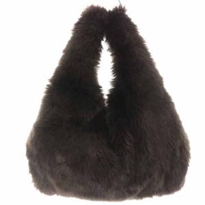 CLANE トートバッグ ハンドバッグ フェイクファー ブラウン