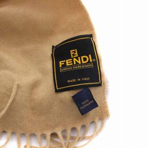 FENDI ストール カシミヤ ミンクファー ベージュ