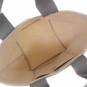 Hervé Chapelier 704GP コーテッドキャンバススクエアトートバッグ ブラン シルバー