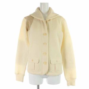 ニットジャケット ショールカラー ウール M アイボリー