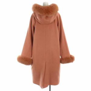 Diagram GRACE CONTINENTAL ロングコート ウール フォックスファー フード 36 オレンジ