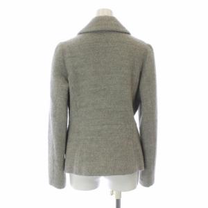 Deuxieme Classe L'ALLURE ステンカラーコート ダブル ウール アルパカ混 ショート 38 グレー